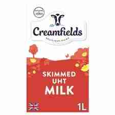Creamfields Skimmed UHT Milk 1L