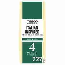 Tesco Italian Inspired Blend Ground Coffee 227G
