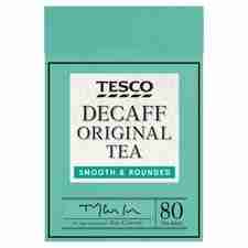 Tesco Decaff Original Tea 80 Pack 250g