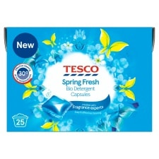 Tesco Spring Fresh Bio Detergent Capsules 25W 425ml