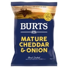 Burts Potato Chips Mature Cheddar & Onion 150G