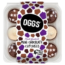 Oggs Plant-Based Mini Chocolate Cupcakes 9 Pack 180G