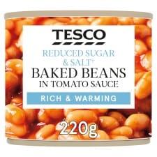 Tesco Reduced Sugar & Salt Baked Beans 220G