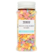 Tesco Multi-Coloured Stars Sprinkles 50g