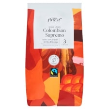 Tesco Finest Fairtrade Colombian Supremo Roasted Coffee Beans 750g