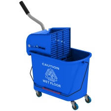 HOMCOM 20L Mop Bucket with Wringer Handle on Wheels for Floor Cleaning