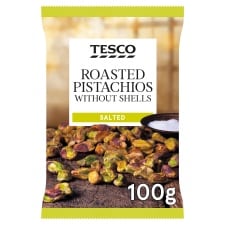 Tesco Roasted Pistachios Without Shells - Salted 100g