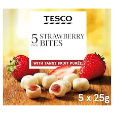 Tesco Yogurt Coated Strawberry Fruit Bites 125G