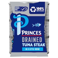 Princes Drained Tuna Steak In Brine 3X110g