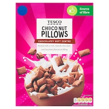 Tesco Choco Nut Pillows Cereal 375g