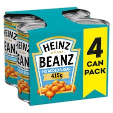 Heinz No Added Sugar Baked Beanz 4 x 415g