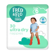Fred & Flo Ultra Dry Nappies Size 6 30 Pack