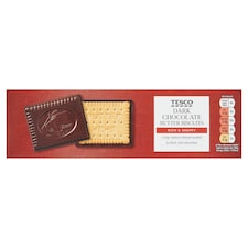 Tesco Dark Chocolate Butter Biscuits 125G