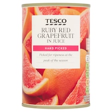 Tesco Ruby Red Grapefruit in Juice 411g