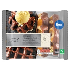 Tesco Finest Belgian Chocolate Coated Sugar Waffles 4 pack