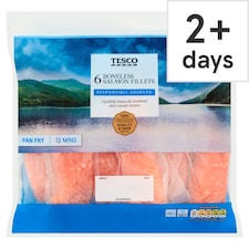 Tesco 6 Boneless Salmon Fillets 780G