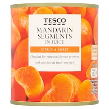 Tesco Mandarin Segments In Juice 298G
