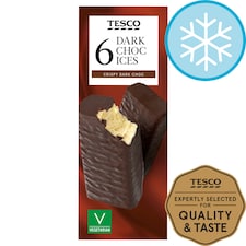 Tesco 6 Dark Chocolate Ices 6X70ml