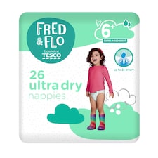 Fred & Flo Ultra Dry Nappies Size 6+ 26 Pack
