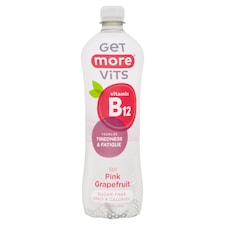 Get More Vitamins B12 Still Water Pink Grapefruit Drink 1 Litre