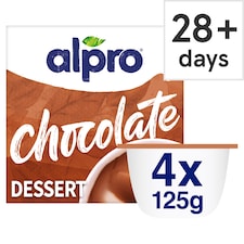 Alpro Chocolate Dairy Free Vegan Soya Dessert 4x125g