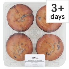 Tesco Blueberry Muffins 4 Pack