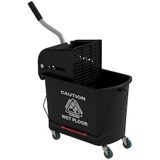 HOMCOM 20L Mop Bucket with Wringer Handle on Wheels for Floor Cleaning