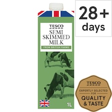 Tesco British Semi Skimmed Longlife Uht Milk 1 Litre