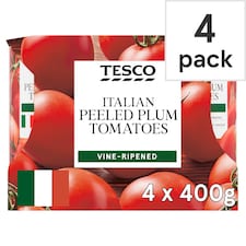 Tesco Peeled Plum Tomatoes 4X400g