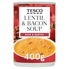 Tesco Lentil And Bacon Soup 400G