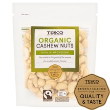 Tesco Organic Fairtrade Cashew Nuts 150g