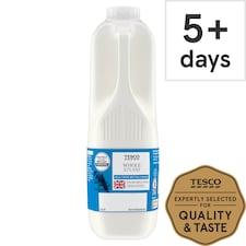 Tesco British Whole Milk 1.13L, 2 Pints