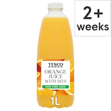 Tesco 100% Pure Squeezed Orange Juice With Bits 1 Litre