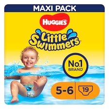 Huggies Little Swimmers Size 5-6 Disposable Nappies x19
