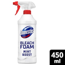 Domestos Bleach Foam Toilet and Bathroom Cleaner Mint Boost 450ml​