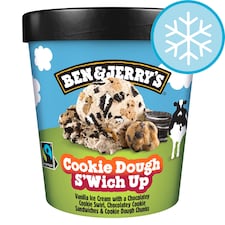Ben & Jerry's Cookie Dough S'wich Up Vanilla Ice Cream Tub 465ml