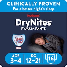 Huggies DryNites Pyjama Pants - Age 3-4 16 Pack