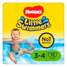 Huggies Little Swimmers Size 3-4 Disposable Swim Nappies x12