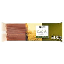 Tesco Organic Wholewheat Spaghetti 500g