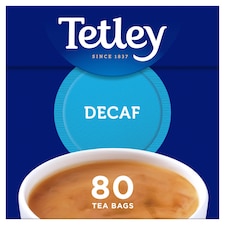 Tetley Decaffeinated 80 Teabags 250G