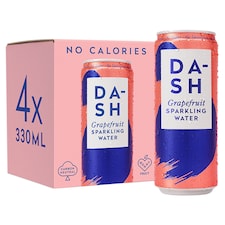 DASH Grapefruit Infused Sparkling Water 4x330ml