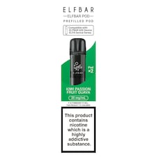 Elf Bar 600 Refillable Pod Kiwi Passionfruit Guava 20mg/ml 2 x 2ml