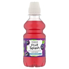 Tesco Fruit Splash No Added Sugar Apple & Blackcurrant Juice Drink 250Ml