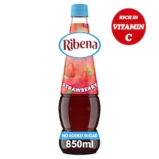 Ribena Strawberry Squash No Added Sugar 850ml
