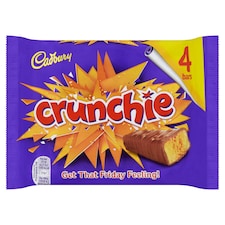 Cadbury Crunchie Chocolate Bar 4 Pack Multipack 128g