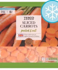 Tesco Sliced Carrots Peeled & Cut 1Kg
